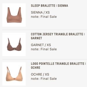 6 BRAND NEW SKIMS ITEMS